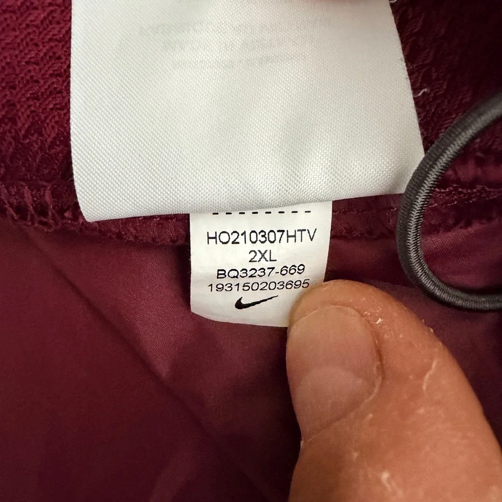 Nike Windshirt Cage Jacket Pullover Mens XXL Red Short Sleeve Ventilated Snaps